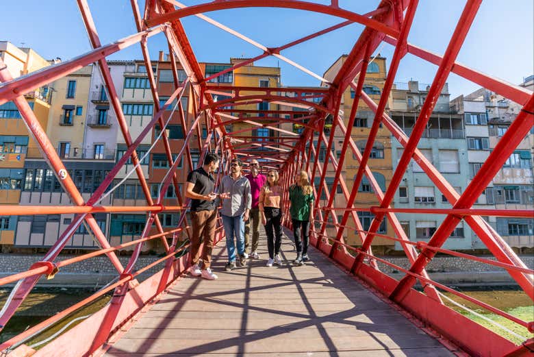 Atravessando a Pont de les Peixateries Velles