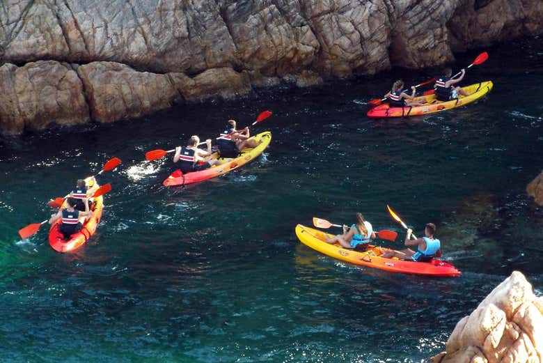 Rota de caiaque pela Costa Brava