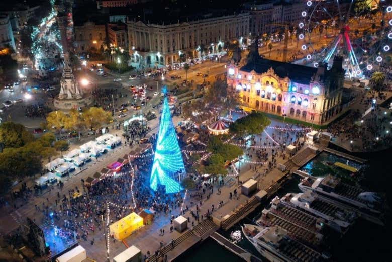 Árvore de Natal no Moll de la Fusta